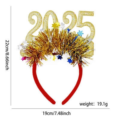 2025 Christmas Headband Happy 2025 New Year Party Head Band Joy Noel 2025 Merry Christmas Party Αξεσουάρ Παιδική μπομπονιέρα