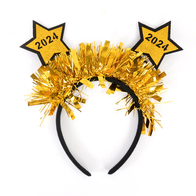Naujųjų metų galvos apdangalai Blizgučiai auksiniai sidabriniai blizgučiai plaukų juostos moterims mergaitėms plaukų lankelis Naujųjų metų išvakarės Kalėdų vakarėlio plaukų aksesuarai