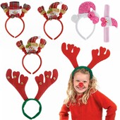 Χριστουγεννιάτικες κορδέλες κεφαλής 1 τμχ για παιδιά Χαριτωμένος Άγιος Χιονάνθρωπος Αλυκές Κέρατα κεφαλής Παιδικά Αξεσουάρ Μαλλιών Χριστουγεννιάτικο Πρωτοχρονιάτικο πάρτι