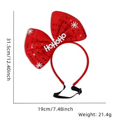 2024 Χαριτωμένο χριστουγεννιάτικο κατοικίδιο ζώο κεφαλιού Κέρατα με νιφάδες χιονιού Διακόσμηση κεφαλιού για σκύλους Χριστουγεννιάτικο δώρο για διακοσμήσεις χριστουγεννιάτικων πάρτι για το νέο έτος