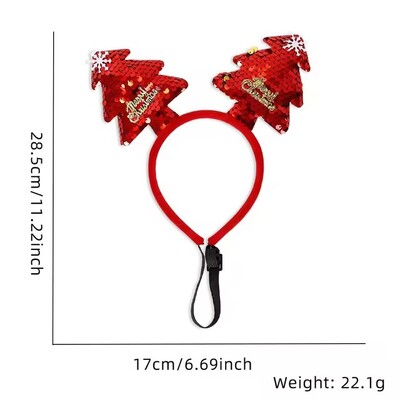 2024 Χαριτωμένο χριστουγεννιάτικο κατοικίδιο ζώο κεφαλιού Κέρατα με νιφάδες χιονιού Διακόσμηση κεφαλιού για σκύλους Χριστουγεννιάτικο δώρο για διακοσμήσεις χριστουγεννιάτικων πάρτι για το νέο έτος