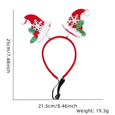 2024 Χαριτωμένο χριστουγεννιάτικο κατοικίδιο ζώο κεφαλιού Κέρατα με νιφάδες χιονιού Διακόσμηση κεφαλιού για σκύλους Χριστουγεννιάτικο δώρο για διακοσμήσεις χριστουγεννιάτικων πάρτι για το νέο έτος