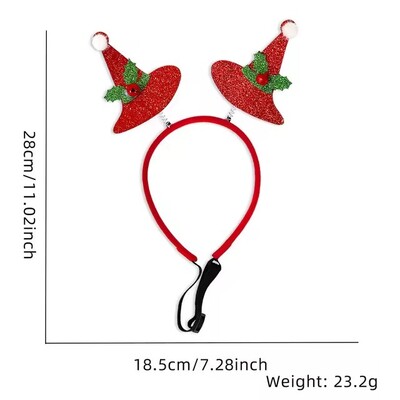 2024 Χαριτωμένο χριστουγεννιάτικο κατοικίδιο ζώο κεφαλιού Κέρατα με νιφάδες χιονιού Διακόσμηση κεφαλιού για σκύλους Χριστουγεννιάτικο δώρο για διακοσμήσεις χριστουγεννιάτικων πάρτι για το νέο έτος