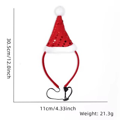 2024 Χαριτωμένο χριστουγεννιάτικο κατοικίδιο ζώο κεφαλιού Κέρατα με νιφάδες χιονιού Διακόσμηση κεφαλιού για σκύλους Χριστουγεννιάτικο δώρο για διακοσμήσεις χριστουγεννιάτικων πάρτι για το νέο έτος