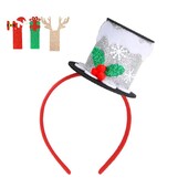Galvas lentes Ziemassvētkiem Mīksta Sarkana Zaļa Sudraba Elastīga Ziemassvētku Galvassega Ērtas Klasiskas Ziemassvētku Dekorācijas Bērniem