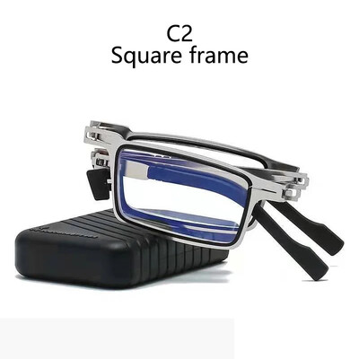 Összecsukható olvasószemüvegek Összehajtható presbyopia szemüvegek férfi női vintage számítógépes szemüveg tokkal 1,0 1,5 2,0 2,5 3,0 3,5 4,0