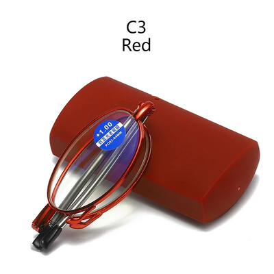 Összecsukható olvasószemüvegek Összehajtható presbyopia szemüvegek férfi női vintage számítógépes szemüveg tokkal 1,0 1,5 2,0 2,5 3,0 3,5 4,0