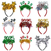 2025 újévi hajpántok gyerekeknek felnőtteknek karácsonyi színes fejpántok fényes színes fejpántok karneváli karácsonyi parti dekoráció