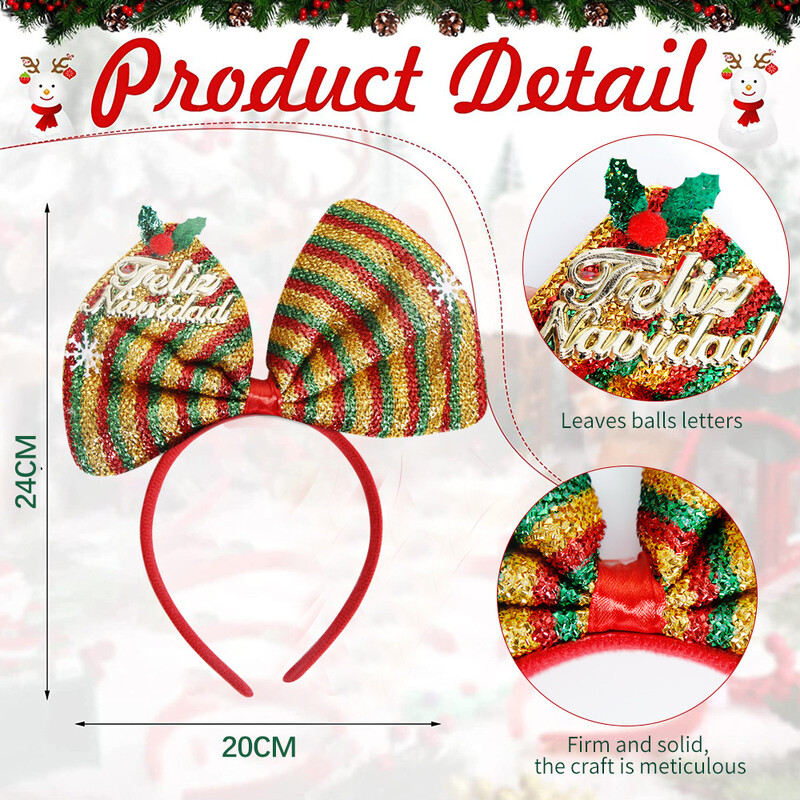 3 buc Bentita de Craciun Accesorii pentru Par pentru Copii Adulti Decoratiuni Petreceri de Craciun Bentite Accesorii pentru Par