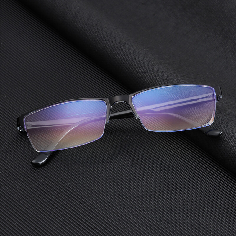 Anti-kék sugárzás olvasószemüvegek férfi női kiváló minőségű félkeretes dioptriás szemüvegek üzleti férfi presbyopiás szemüvegek +1,0-+4,0