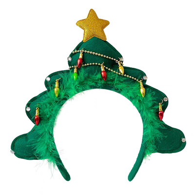 Ins Kalėdų eglutės skrybėlė Kūrybiški kalėdiniai galvos apdangalai mergaitėms Blizgesys Kalėdų galvos juosta vakarėlio kostiumas Naujųjų metų dekoro reikmenys