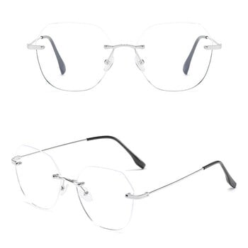 -1,0~-4,0 Frameless Frame Anti Blue-ray Eyewear Optical Glasses Glasses Myopia