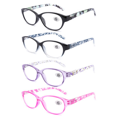 4 ζευγάρια Μόδα Ανδρικά Γυναικεία Γυαλιά Ανάγνωσης Ορθογώνιος Σκελετός, Ελαφριά Πρεσβυωπικά Γυαλιά Υψηλής Ποιότητας για Αναγνώστες Unisex