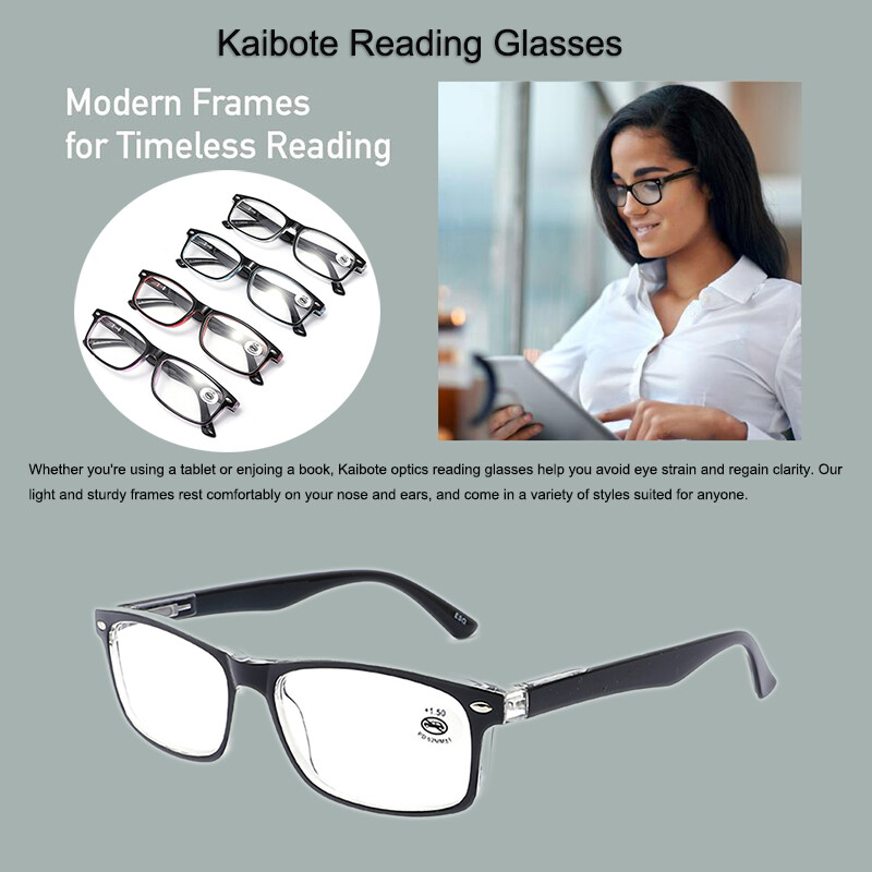 4 ζευγάρια Μόδα Ανδρικά Γυναικεία Γυαλιά Ανάγνωσης Ορθογώνιος Σκελετός, Ελαφριά Πρεσβυωπικά Γυαλιά Υψηλής Ποιότητας για Αναγνώστες Unisex