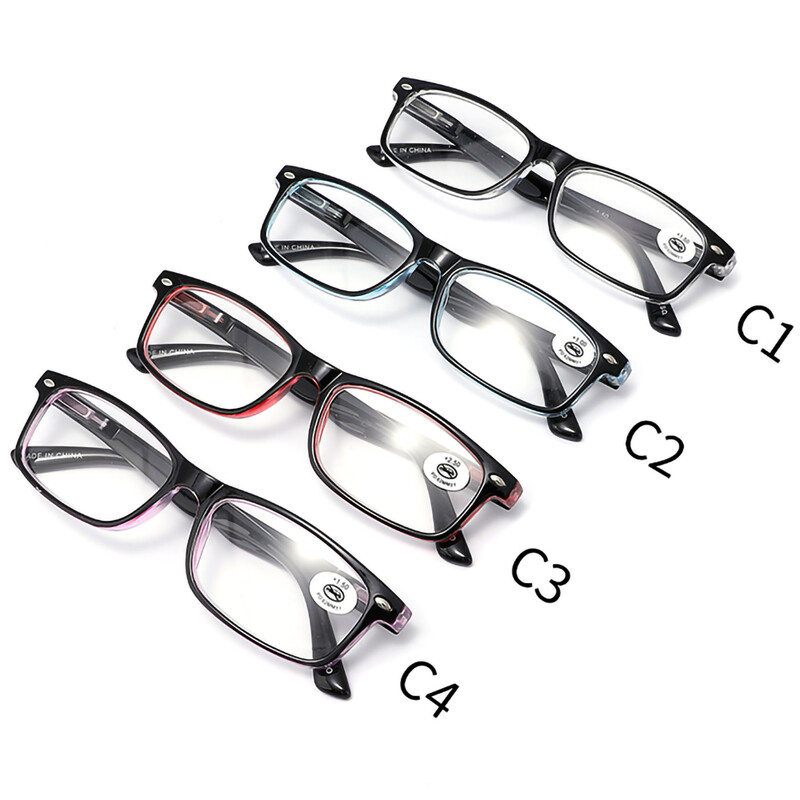 4 ζευγάρια Μόδα Ανδρικά Γυναικεία Γυαλιά Ανάγνωσης Ορθογώνιος Σκελετός, Ελαφριά Πρεσβυωπικά Γυαλιά Υψηλής Ποιότητας για Αναγνώστες Unisex