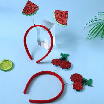 Simulation Fruit Headband καρπούζι Cherry Headband Χριστουγεννιάτικα πάρτι γενεθλίων φωτογραφία Παιδική κεφαλή Αστείο πάρτι για τα μαλλιά