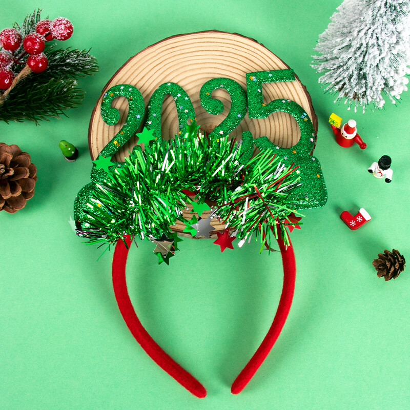 Csillogó flitterek karácsonyi fejpántok 2025 karácsonyi fejpántok hajkarika fotókellékek boldog újévhez ajándékok karácsonyi jelmez Noel