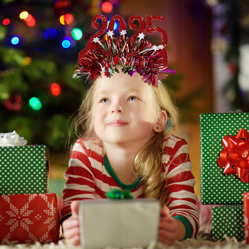 Csillogó flitterek karácsonyi fejpántok 2025 karácsonyi fejpántok hajkarika fotókellékek boldog újévhez ajándékok karácsonyi jelmez Noel