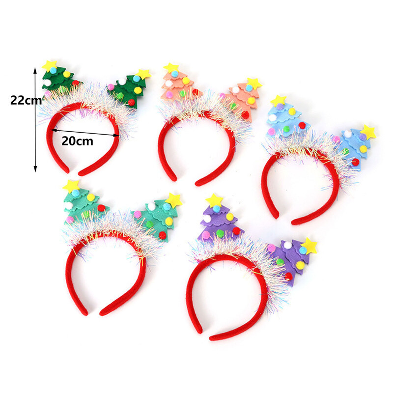 1 ΤΕΜ. Χαριτωμένο χριστουγεννιάτικο δέντρο στεφάνι για μαλλιά Αστεία αντιολισθητικά Χριστουγεννιάτικα φεστιβάλ κεφαλόδεσμων Χαρούμενα χριστουγεννιάτικα στολίδια Αξεσουάρ για στολές πάρτι