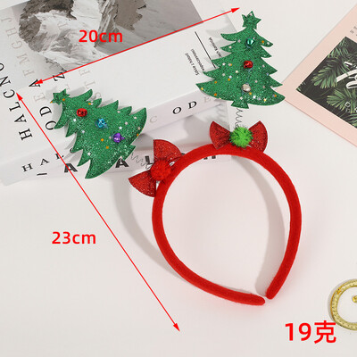Ziemassvētku rotājumu galvas saite Ziemassvētku ballītes rekvizīti Galvas saite Bērnu dāvanu vizuļi Piecstaru zvaigžņu galvas saite