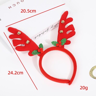 Ziemassvētku rotājumu galvas saite Ziemassvētku ballītes rekvizīti Galvas saite Bērnu dāvanu vizuļi Piecstaru zvaigžņu galvas saite