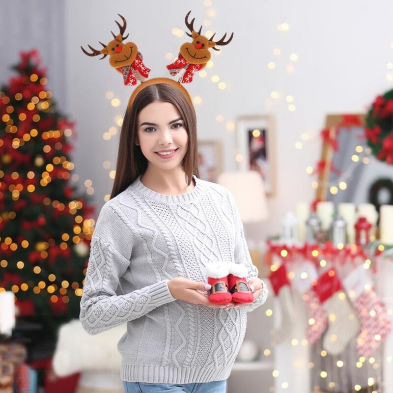 Jauka matu lente svētku brīvdienu matu aksesuāri Jauki Ziemassvētku galvas lentes pieaugušajiem bērniem ar Ziemassvētku vecīša ziemeļbrieža sniegavīru