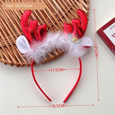 Plīša galvas saite Pārnēsājama Interesanti un savdabīgi jauki aksesuāri Mīksti Ērti Ziemassvētku dāvanas Galvassegas Rotaļīgas galvassegas