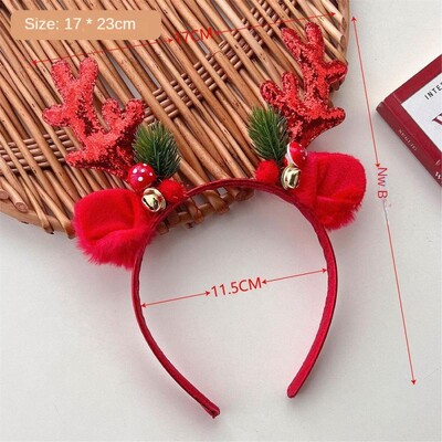 Plīša galvas saite Pārnēsājama Interesanti un savdabīgi jauki aksesuāri Mīksti Ērti Ziemassvētku dāvanas Galvassegas Rotaļīgas galvassegas
