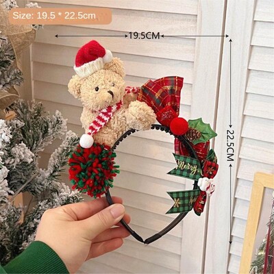 Plīša galvas saite Pārnēsājama Interesanti un savdabīgi jauki aksesuāri Mīksti Ērti Ziemassvētku dāvanas Galvassegas Rotaļīgas galvassegas