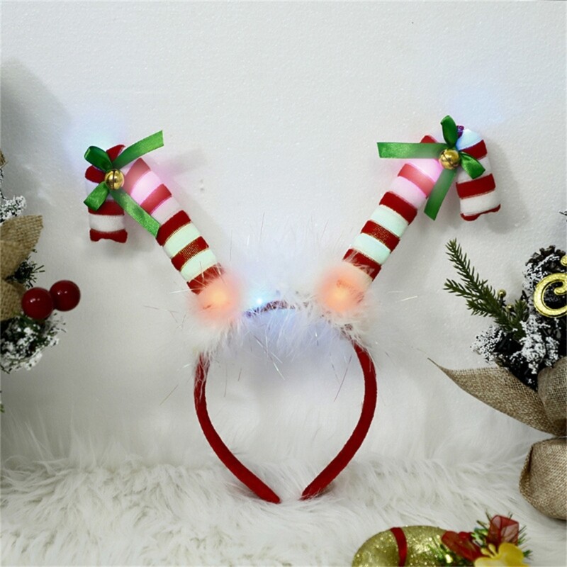 Ziemassvētku aksesuāri Galvassegas Funny Candy Canes Galvassegas Festivāls Hairhoop