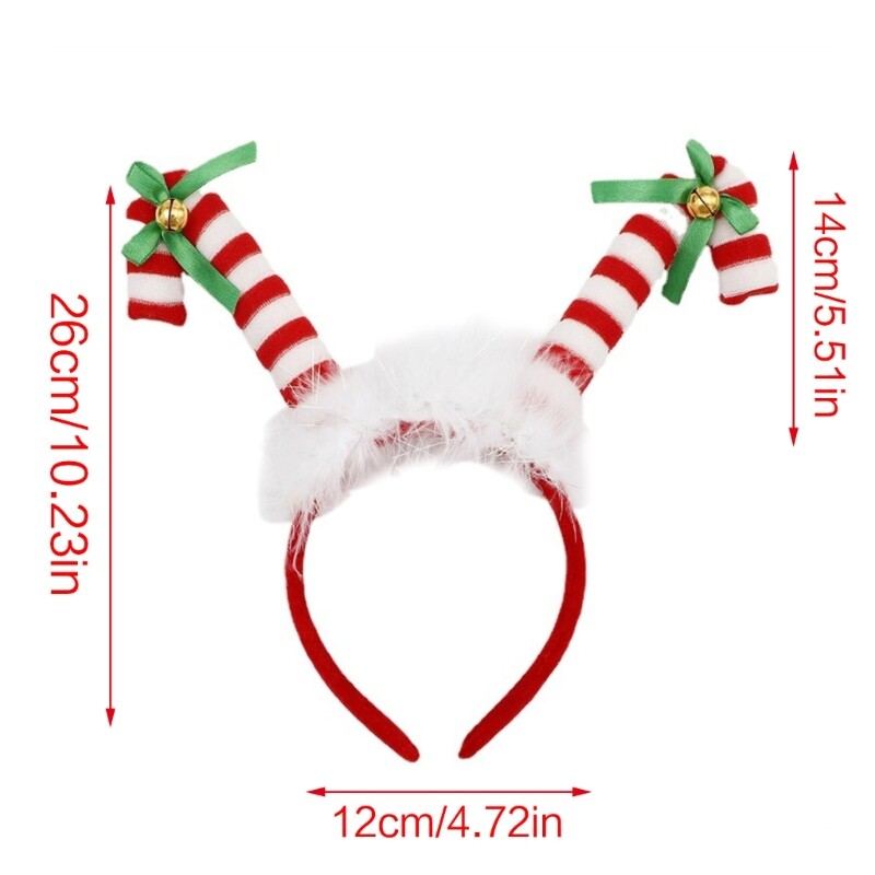 Ziemassvētku aksesuāri Galvassegas Funny Candy Canes Galvassegas Festivāls Hairhoop