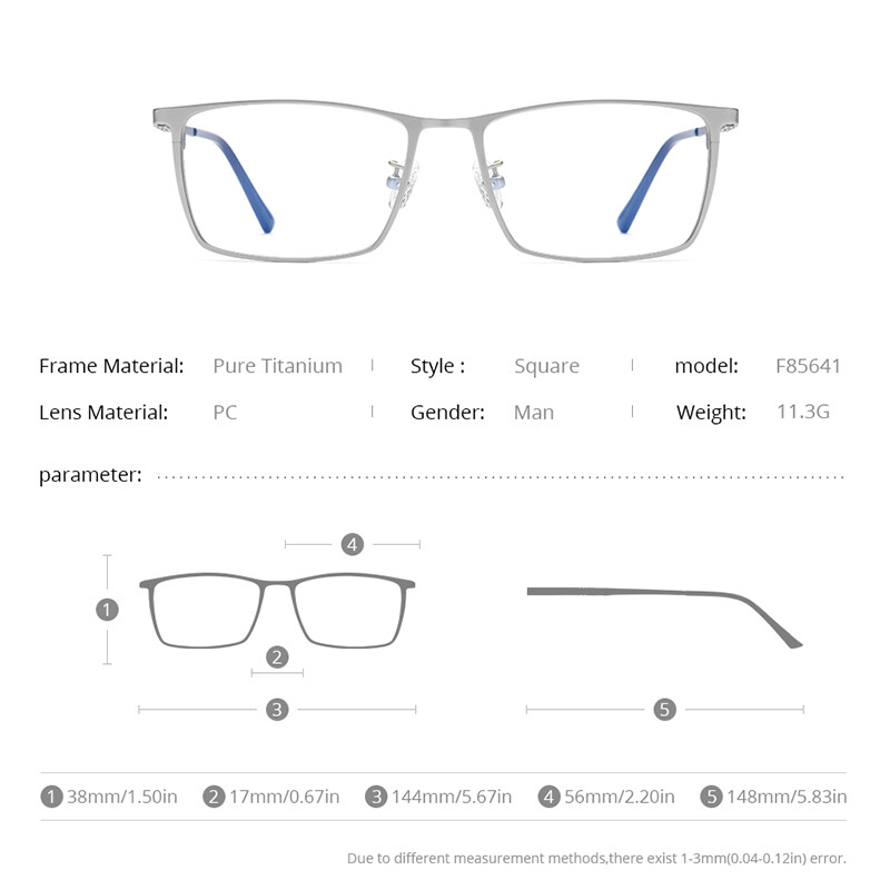 Σκελετός ανδρικών τετράγωνων γυαλιών FOEX Pure Titanium Glasses 2020 Νέοι ανδρικοί κλασικοί σκελετοί γυαλιών οράσεως F85641