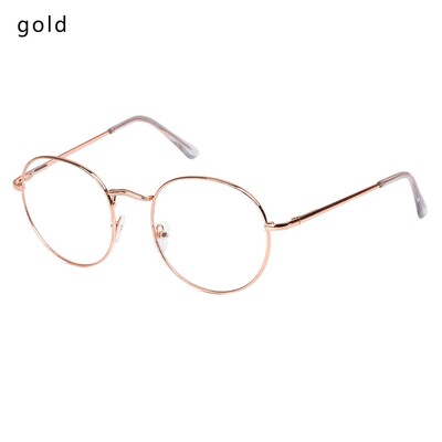 Ramă de ochelari rotunzi, metal, vintage, femei, bărbați, lentile transparente pentru prezbiopie, ochelari, ochelari, hipermetropie, unisex
