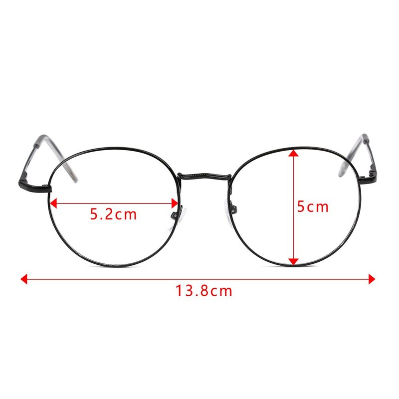 Ramă de ochelari rotunzi, metal, vintage, femei, bărbați, lentile transparente pentru prezbiopie, ochelari, ochelari, hipermetropie, unisex