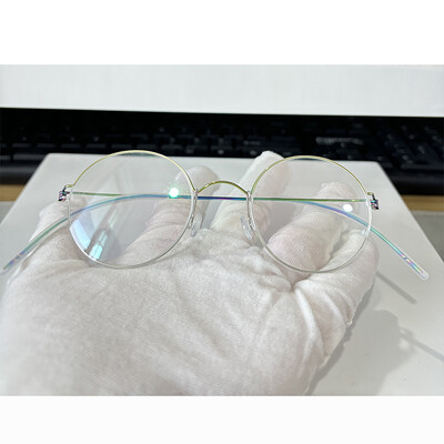 Design Danemarca Ochelari Mici Rotunzi Cadru fără șuruburi Ultra Ușoare 4g Air Pur Titanium Ochelari Bărbați Ochelari cu jantă retro Stil coreean