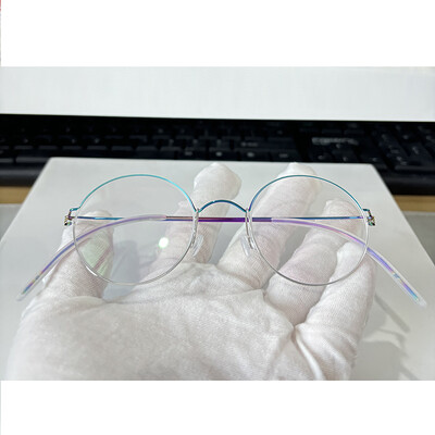 Design Danemarca Ochelari Mici Rotunzi Cadru fără șuruburi Ultra Ușoare 4g Air Pur Titanium Ochelari Bărbați Ochelari cu jantă retro Stil coreean