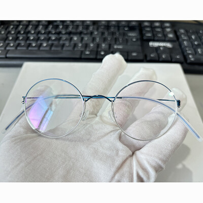 Design Danemarca Ochelari Mici Rotunzi Cadru fără șuruburi Ultra Ușoare 4g Air Pur Titanium Ochelari Bărbați Ochelari cu jantă retro Stil coreean