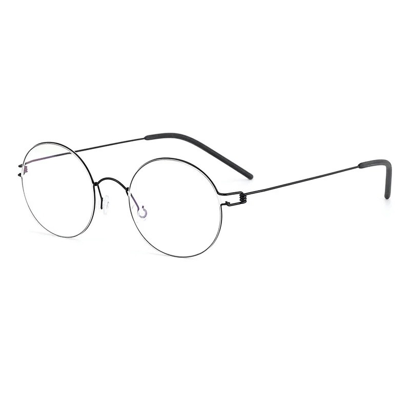 Design Danemarca Ochelari Mici Rotunzi Cadru fără șuruburi Ultra Ușoare 4g Air Pur Titanium Ochelari Bărbați Ochelari cu jantă retro Stil coreean