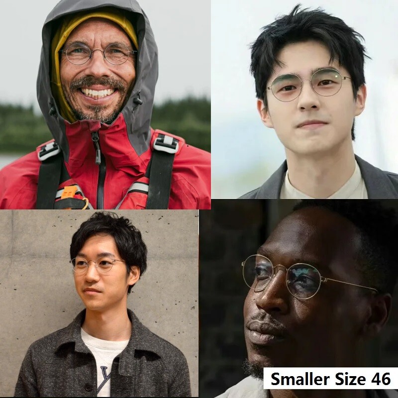 Design Danemarca Ochelari Mici Rotunzi Cadru fără șuruburi Ultra Ușoare 4g Air Pur Titanium Ochelari Bărbați Ochelari cu jantă retro Stil coreean