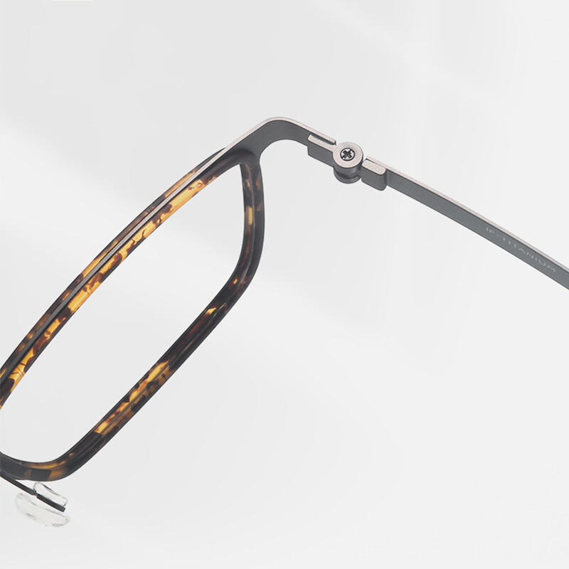 Danijos prekės ženklo reprodukcija Rankų darbo gryno titano itin lengvi akiniai be varžtų dizaino stačiakampio rėmelio verslo vyriški akiniai