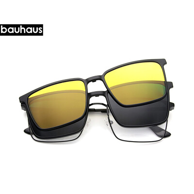 X107 Ramă de ochelari cu clipsă Ochelari de vedere cu prescripție optică cu ramă de ochelari din metal rece polarizată magnetică