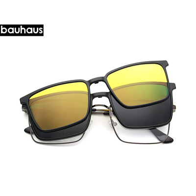 X107 Ramă de ochelari cu clipsă Ochelari de vedere cu prescripție optică cu ramă de ochelari din metal rece polarizată magnetică