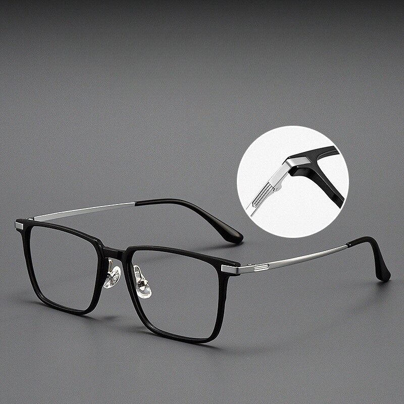 FIRADA Fashion Patogūs akiniai Retro Square Titanium Eyewear Didesnio dydžio receptinių akinių rėmelis vyrams Moterys 93006-C