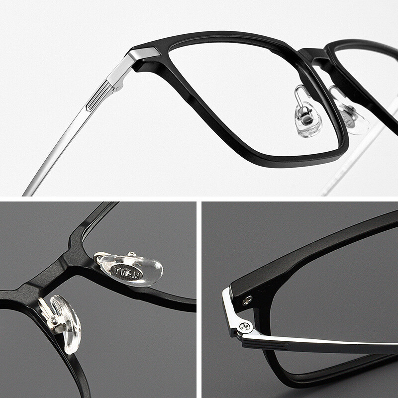 FIRADA Fashion Patogūs akiniai Retro Square Titanium Eyewear Didesnio dydžio receptinių akinių rėmelis vyrams Moterys 93006-C