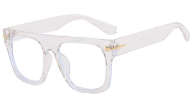 Dideli vyriški akiniai Prabangūs dizainerio kvadratiniai skaidrūs optiniai lęšiai moterims, akinių rėmeliai, apsaugantys nuo mėlynos šviesos