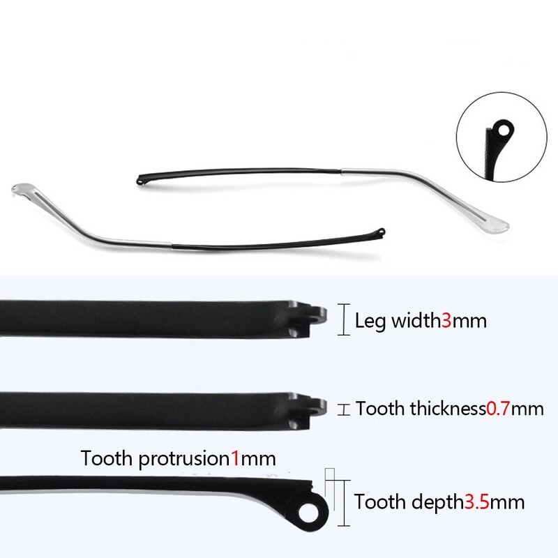 1 pora permatomų akinių Rankų pakeitimo kojų akiniai akiniai akiniai pakeisti metalines kojas, taisomi akinių priedai