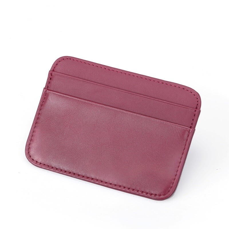 Gibo Auja - 100% piele de oaie, piele naturală, super subțire, moale, suport pentru carduri de credit, husă, organizator, portofele pentru bărbați.