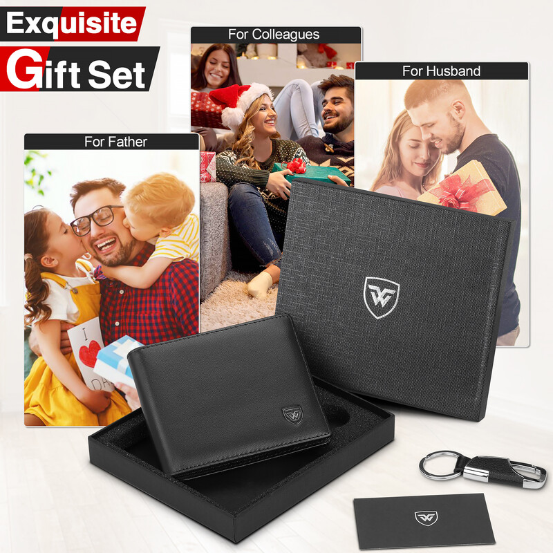 Natūralios odos piniginė vyrams klasikinė juoda minkšta piniginė, kišeninė kreditinės kortelės laikiklis