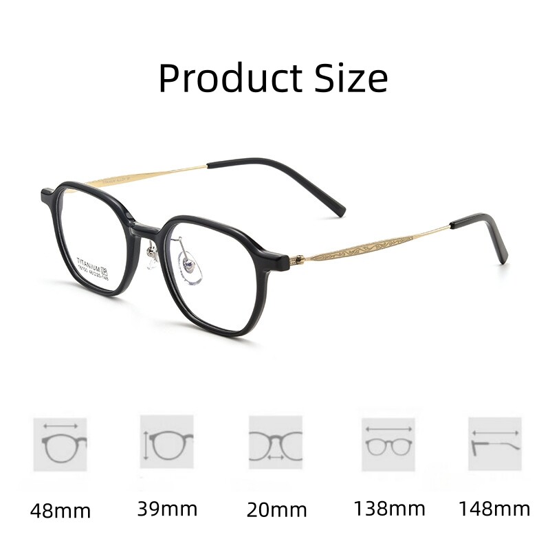 FIRADA Fashion Ultra könnyű szemüvegek Vintage luxus titán szemüvegek kényelmes dioptriás szemüvegkeret nőknek 16100X