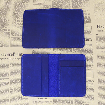 100%-ban valódi bőr hitelkártyatartós pénztárca Férfi karcsú pénztárca Kis bankkártya-tartók Férfi Retro Crazy Horse bőr pénztárca